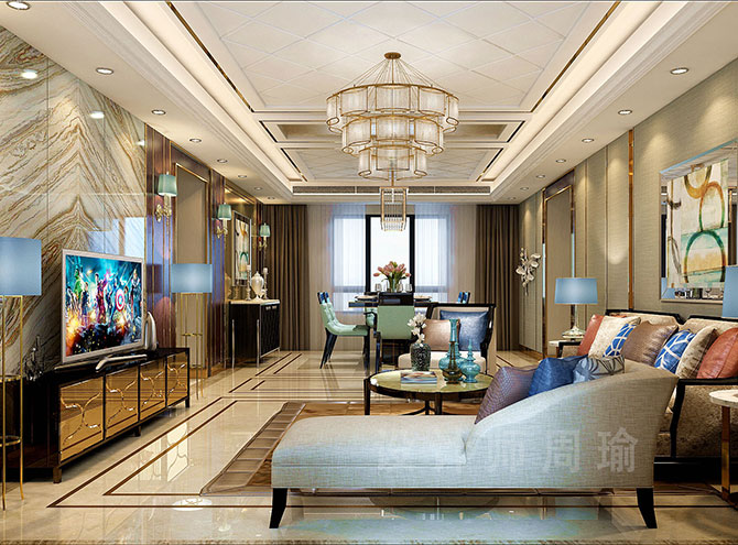 骚屄被肏视频世纪江尚三室两厅168平装修设计效果欣赏